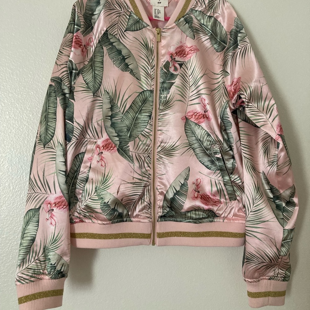 Girl Satin Bomber Jacket
